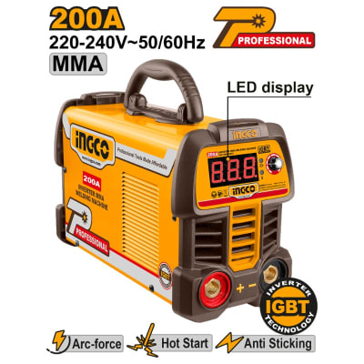 SOLDADORA MMA INVERTER INGCO 200 AMP #ING-MMA200691