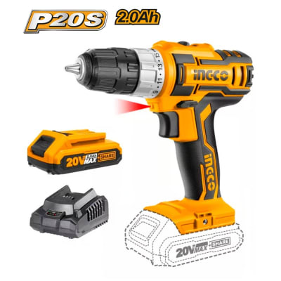 TALADRO ATORN. INGCO INALÁMBRICO 20V - C/ 1 BAT. 1 CARGADOR #CDLI20024 (C) (OF)1