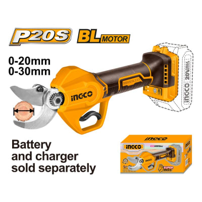 TIJERA DE PODAR INALAMBRICA 20V S/BATERIA Y S/CARGADOR INGCO#CSSLI203081