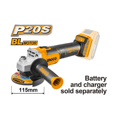 ESMERIL ANGULAR INALAMBRICO 20V S/BAT S/CARGADOR INGCO#CAGLI2011581
