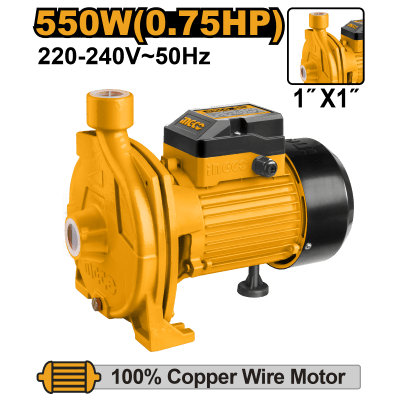 BOMBA AGUA CENTRIFUGA INGCO 550W-0,75 HP # CPM5508(OF)1