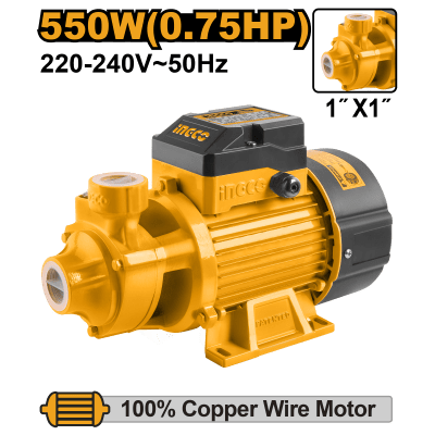 BOMBA AGUA INGCO PERIFÉRICA 550 WATTS - 0,75 HP # VPM55081