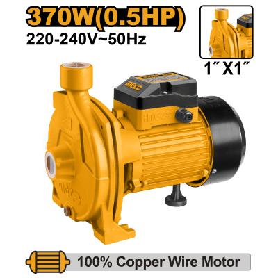 BOMBA DE AGUA CENTRIFUGA INGCO 370 WATTS - 0,5 HP # CPM37081
