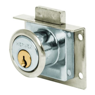 CERRADURA TRUPER P/ MUEBLE CROMO ACCIÓN VERTICAL # CM-24C1