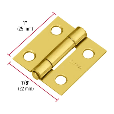 BISAGRA HERMEX-TRUPER ACERO LATONADO 1 x 7/8' #BR-101(BI-10L) 20UNI.1