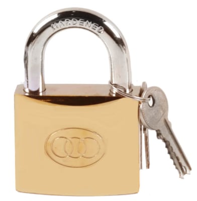 Candado De Bronce Pulido Tri Circle 63MM x unidad1