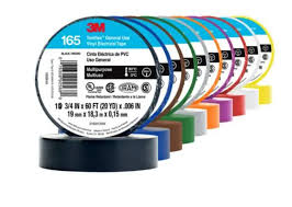 Cinta Eléctrica Termflex 165 Negro 19 mm x 18 mts X unidad1