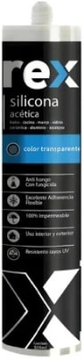 Silicona Acética, Transparente, Cartucho 300 ml x unidad1