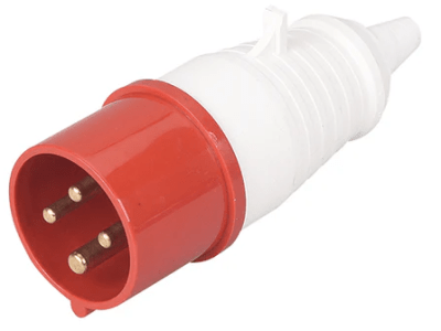 Enchufe Industrial Macho Volante IP44 16A 380V 3P+T1