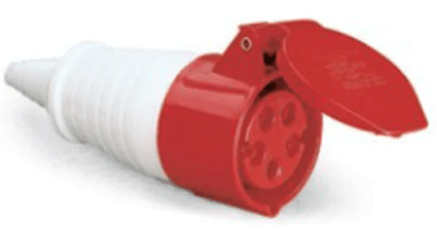 Enchufe Industrial Hembra Volante IP44 16A 380V 3P+N+T1