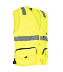 Chaleco Geologo Vial Tricol 100% Poly Amarillo