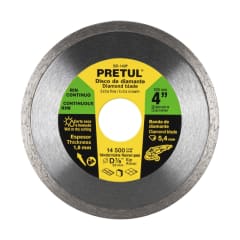DISCO CORTAR PRETUL (TRUPER) DIAMANTADO CONTINUO # DID-140P 4''
