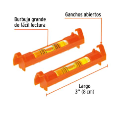 NIVEL TRUPER 3' PARA CUERDA # NH-3 (SET 2 PZAS.)