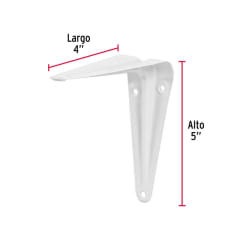 ESCUADRA ESTANTE TRUPER BLANCA #ME-5B 4' X 5' (CAJA DE 12 PZAS.)