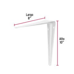 ESCUADRA ESTANTE TRUPER BLANCA #ME-10B 8' X 10' (CAJA DE 12 PZAS.)