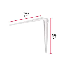 ESCUADRA ESTANTE TRUPER BLANCA #ME-12B 10' X 12' (CAJA DE 12 PZAS.)
