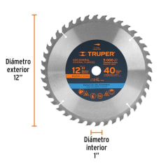 SIERRA CIRCULAR TRUPER P/MADERA 12' X 40 DTS. #ST-1240E