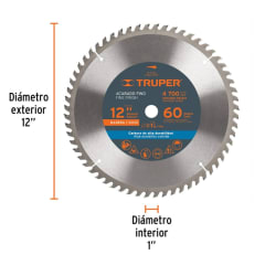 SIERRA CIRCULAR TRUPER P/MADERA 12' X 60 DTS. #ST-1260E