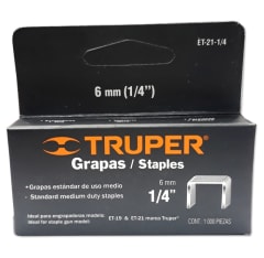 GRAPA TRUPER 1/4'' # ET-21-1/4 CAJA 1.000 PZAS