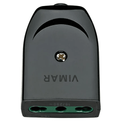 Enchufe Hembra Volante 2P + T 16/10A 250V Negro