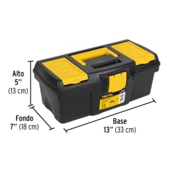 CAJA HERRAMIENTA PRETUL (TRUPER) PLÁSTICA NEGRA 13'' # CHP-13CP