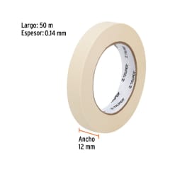 CINTA MASKING TRUPER P/ENMASCARAR 1/2'' X 50MT # MSK-1/2