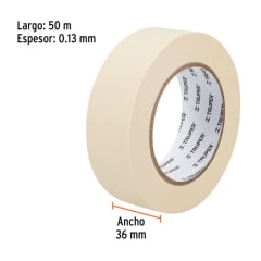 CINTA MASKING TRUPER P/ENMASCARAR 1.1/2' X 50MT #MSK-1.1/2