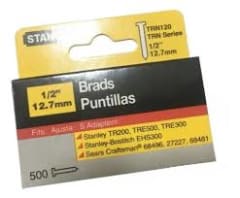 CLAVO STANLEY 1/2'' PARA ENGRAPADORA TR200 CAJA 500 PZAS(OF)