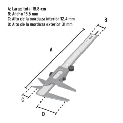 PIE DE METRO PRETUL (TRUPER) 5'' # VER-6P