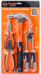 JGO. HERRAMIENTAS 6 PZS. C/ALICATE MEDIA CAÑA