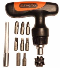 ATORNILLADOR TIPO 'T' DE TORQUE C/PUNTAS TACTIX # 900232 10 EN 1