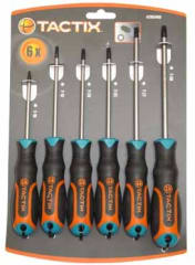 ATORNILLADOR TACTIX # 205405 TORX JGO. 6 PZAS