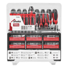 JUEGO ATORNILLADORES Y PUNTAS MARCA ONSITE CON 100 PIEZAS #702488