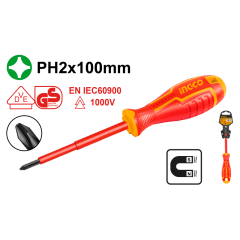 ATORNILLADOR INGCO ELECTRICO AISLADO 1000V PH2 X 100 MM