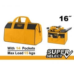 BOLSO PARA HERRAMIENTAS INGCO 16' C/16 BOLSILLOS # HTBG281628