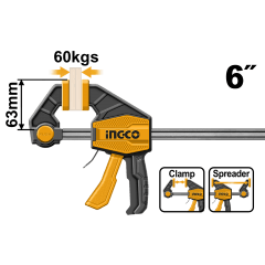 PRENSA RÁPIDA INGCO AUTO AJUSTABLE 6' SUJECIÓN 60KG # HQBC01601