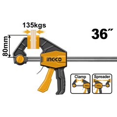 PRENSA RÁPIDA INGCO INDUSTRIAL 36' SUJECIÓN 135 KG # HQBC36803