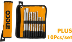 CINCEL ,PUNTO Y BROCA SDS PLUS INGCO JGO.10 PZS. # AKD2101