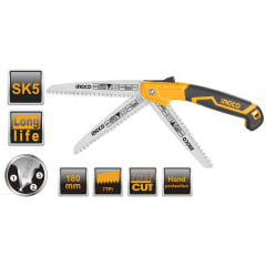 SERRUCHO INGCO PODAR PLEGABLE 7'' DTES. 3 FILOS # HFSW1808(OF)