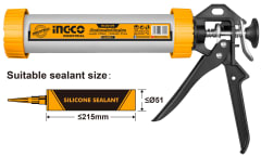 PISTOLA INGCO ALUMINIO P.APLICAR SILICONA 9'' # HCG0109