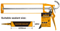 PISTOLA INGCO PARA APLICAR SILICONA 9'' # HCG1409