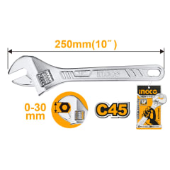 LLAVE FRANCESA INGCO CROMADA 10'' # HADW131102