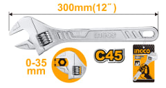 LLAVE FRANCESA INGCO CROMADA 12'' # HADW131122