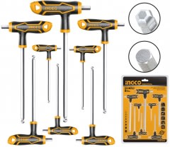 LLAVE ALLEN INGCO HEXAGONAL PTA.BOLA JGO. 8 PZAS 2-10 MM # HHKT8082(OF)