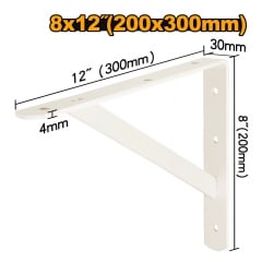 ESCUADRA ESTANTE INGCO REFORZADA BLANCA 200X300 MM # IHDSB0812