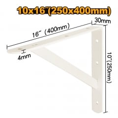 ESCUADRA ESTANTE INGCO REFORZADA BLANCA 250X400 MM # IHDSB1016