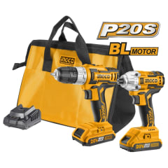 ATORNILLADOR IMPACTO Y TALADRO ATORN. INGCO INAL. 20V 2 PZS #CKLI2006 (C) (OF)