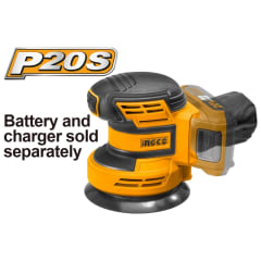 LIJADORA INGCO ROTO-ORBITAL INALAMB. 20V 125MM #CROSLI2001 (C)