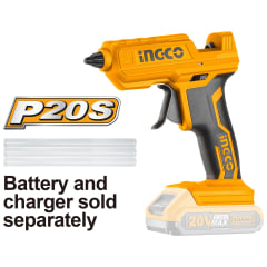 PISTOLA SILICONA INGCO INALAMB.20V S/ BATERÍA S/CARGADOR #CGGLI2001