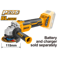 ESMERIL ANGULAR INALÁMBRICO 20V S/BAT S/CARGADOR  INGCO#CAGLI1152